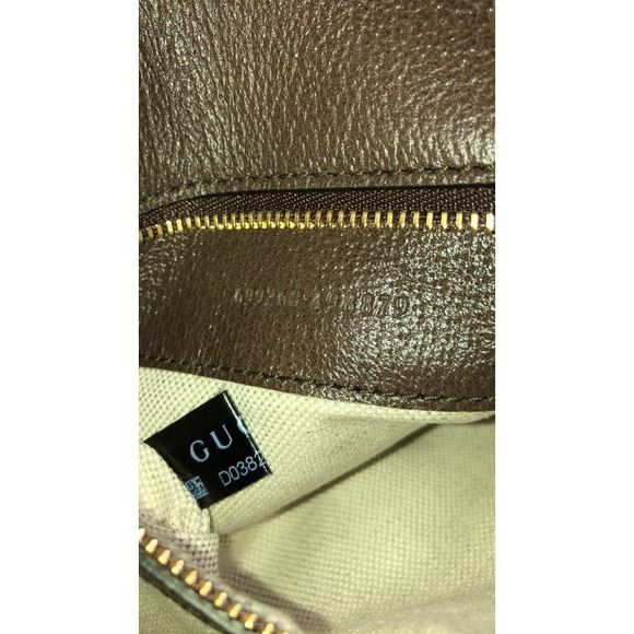 Gucci Blondie NM Flap Bag GG Coated Canvas Small Brown - Picture 7 of 7